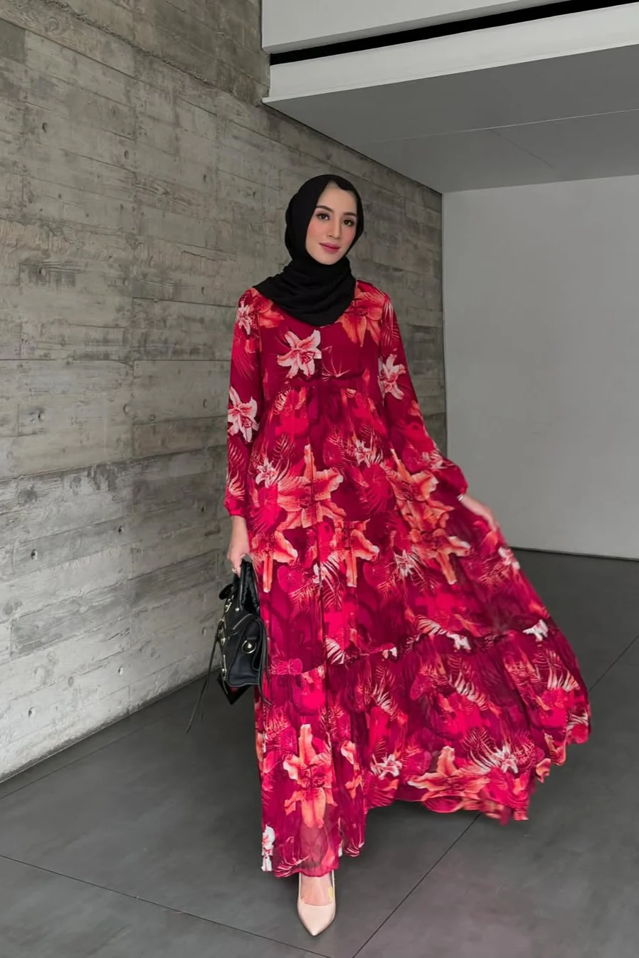 Amara Dress Special Edition - Maxi Dress Motif Bunga - Image 3