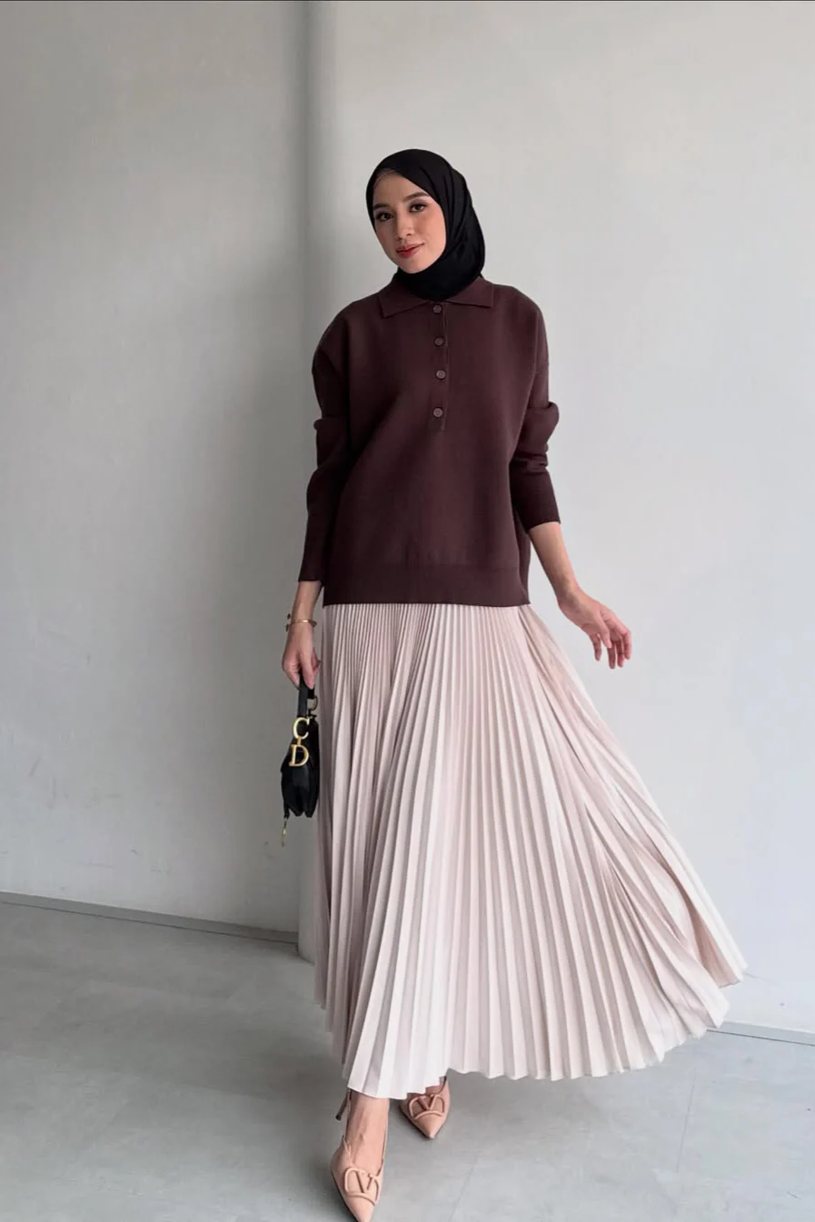 Atala Basic Skirt - Rok Plisket Maxi Polos - Image 10