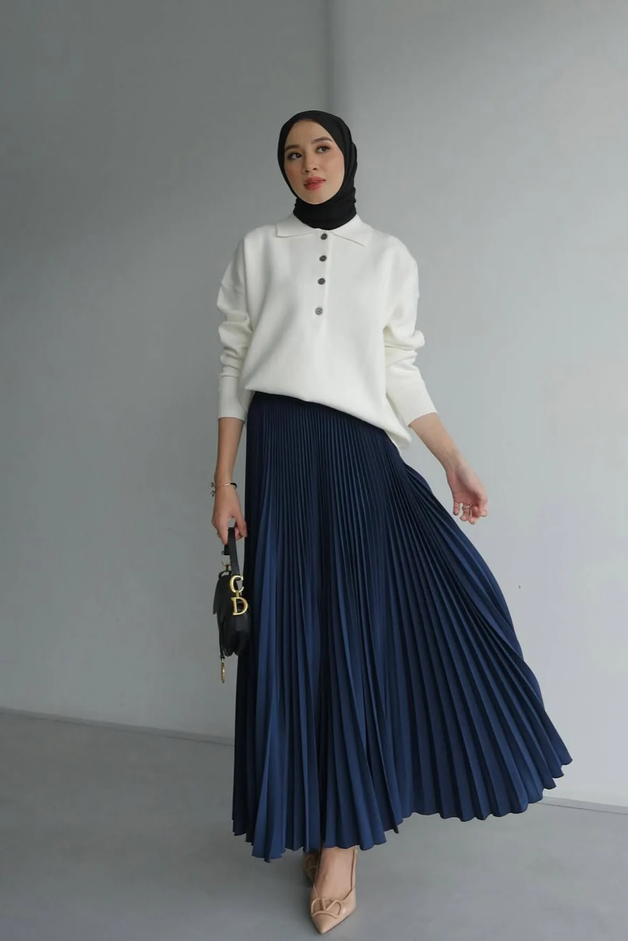 Atala Basic Skirt - Rok Plisket Maxi Polos - Image 11