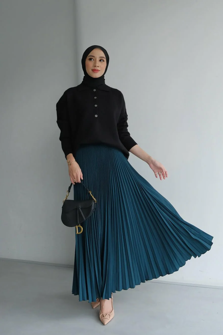 Atala Basic Skirt - Rok Plisket Maxi Polos - Image 12