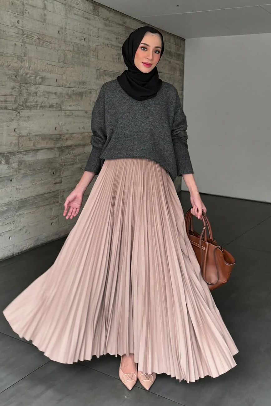 Atala Basic Skirt - Rok Plisket Maxi Polos - Image 8