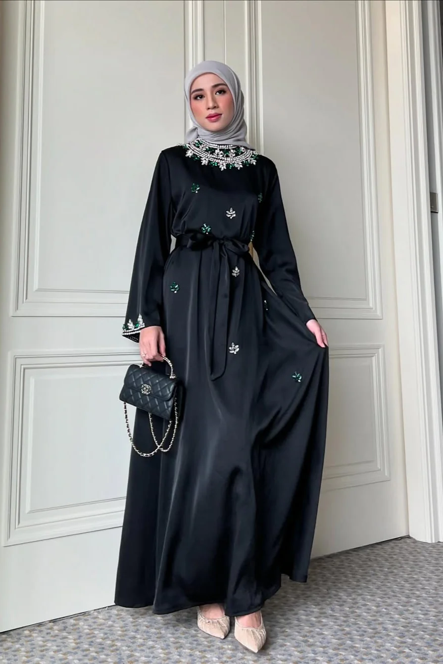 Adara Dress - Dress Flowly Detail Manik Manik Beads - Image 3