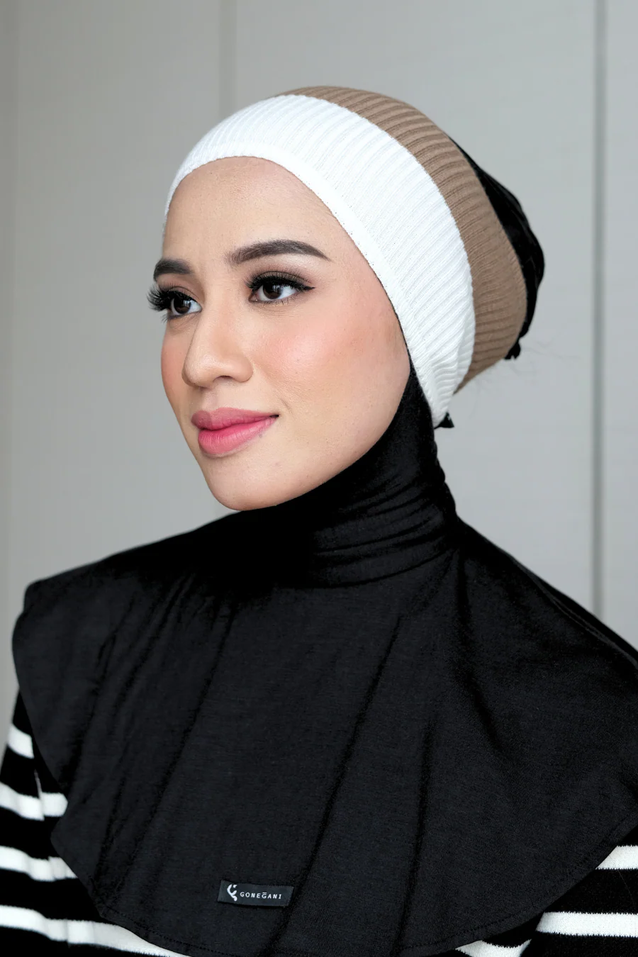 Bandana Rajut - Bandana Bahan Knit Wanita Dua Warna [Package 4 Pcs] - Image 6