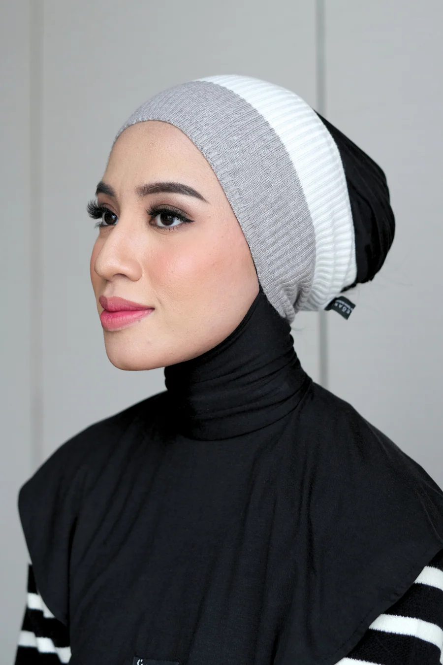 Bandana Rajut - Bandana Bahan Knit Wanita Dua Warna [Package 4 Pcs] - Image 8