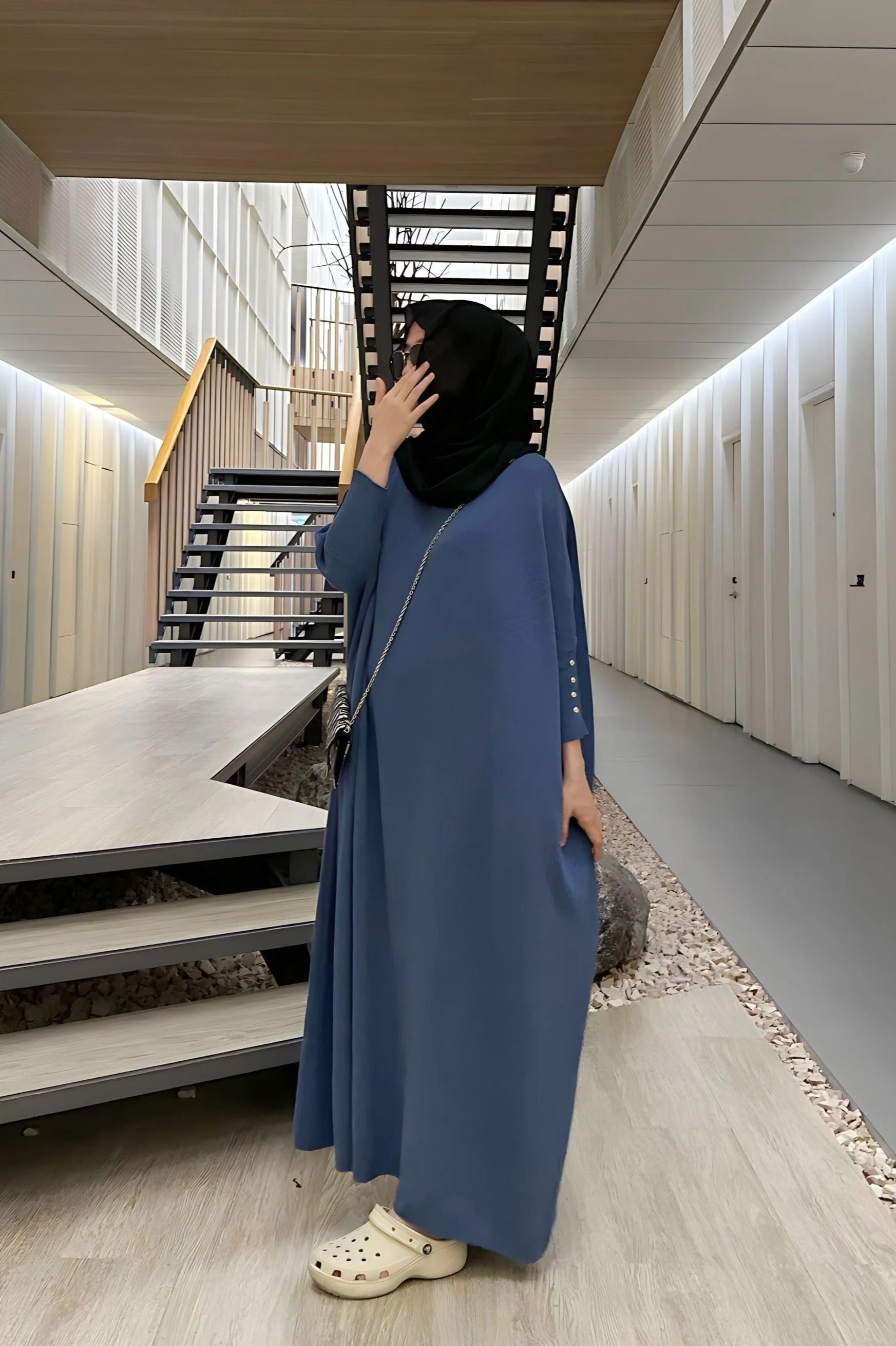 Batwing Dress - Dress Model Batwing Bahan Rajut Premium - Image 5