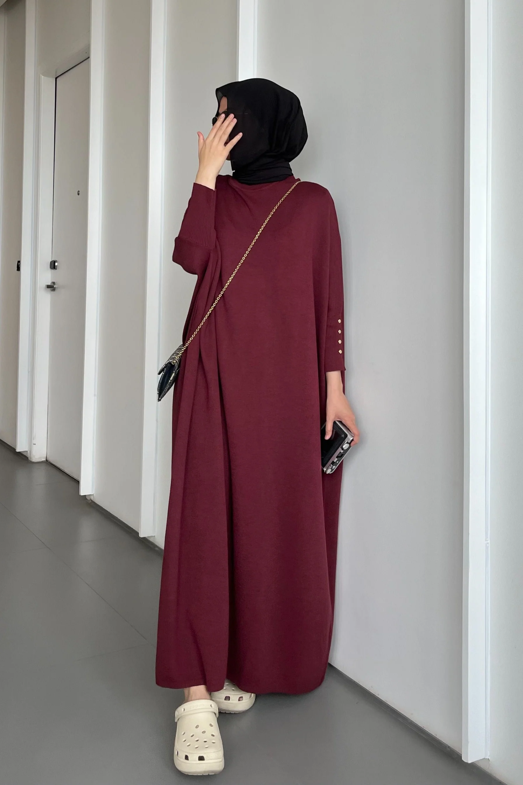Batwing Dress - Dress Model Batwing Bahan Rajut Premium - Image 6