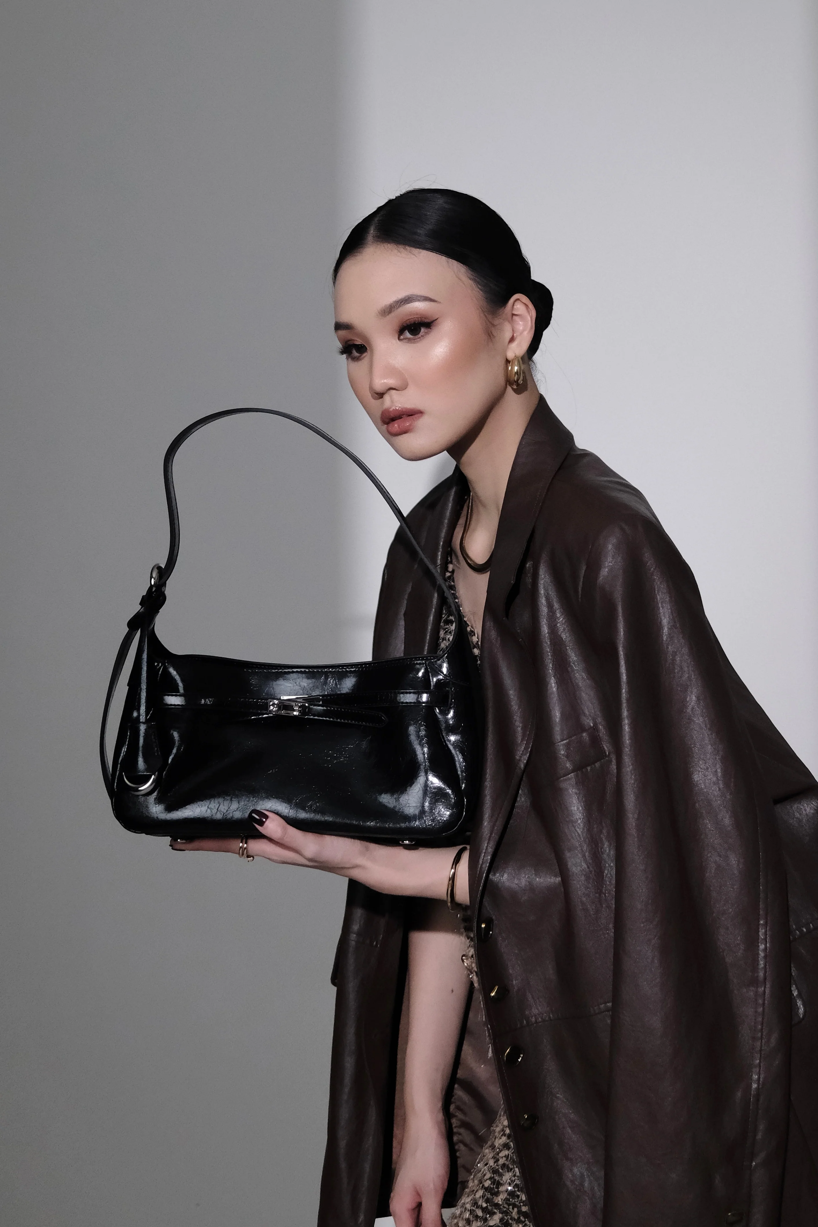 Clara Bag - Tas Bahu Wanita Polos Bahan Real Leather - Image 3