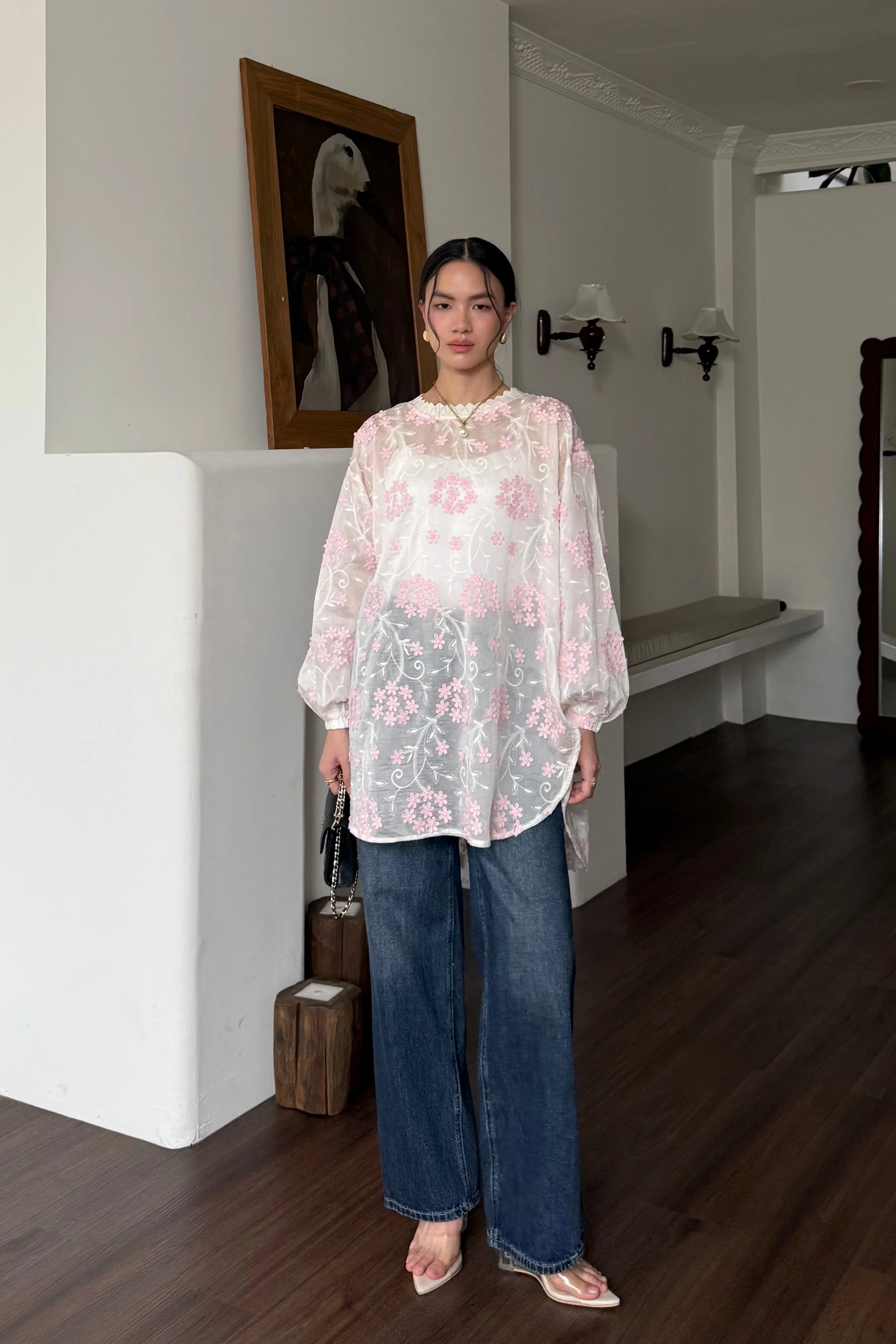 Bella Blouse - Blouse Wanita Detail Embroidery Cantik Mewah Menawan - Image 5