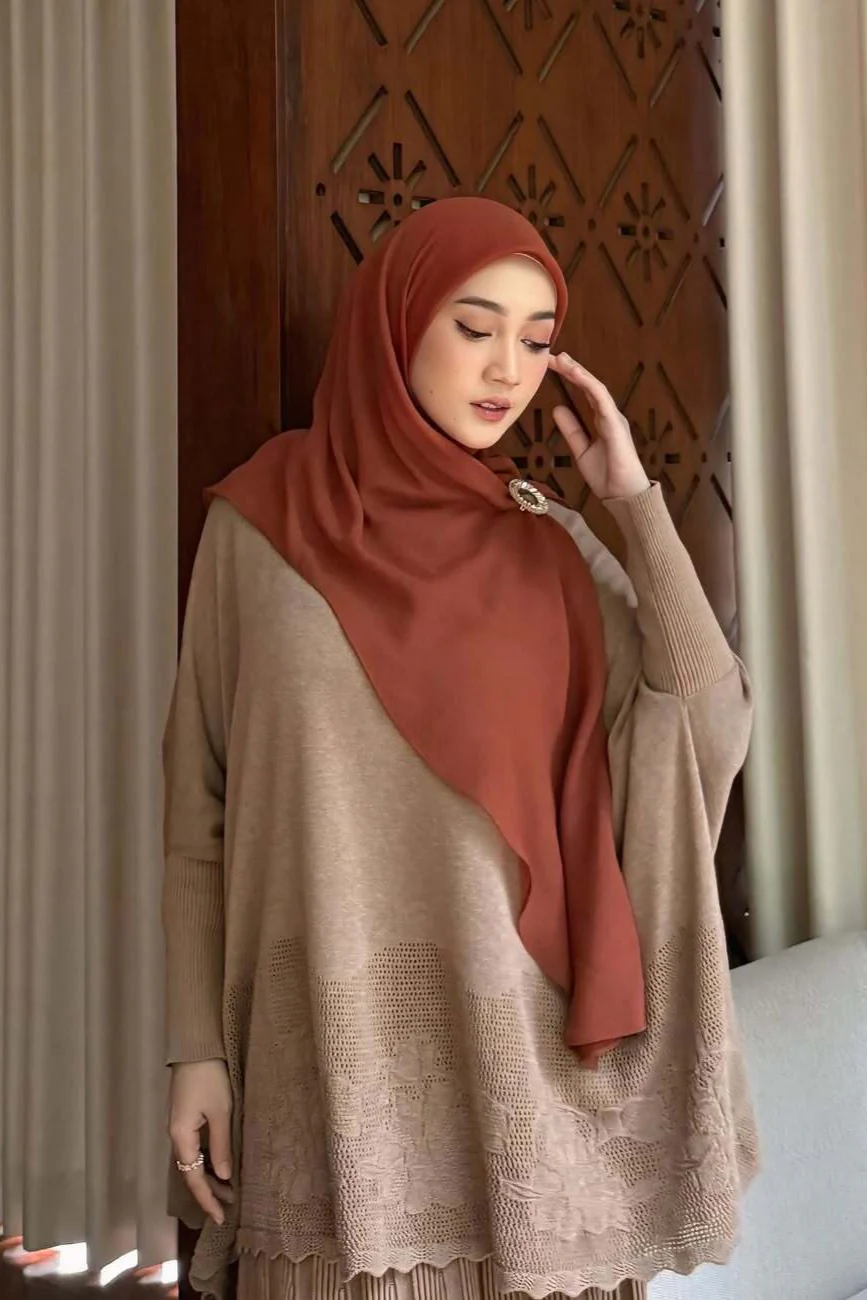 Hijab Square Oval Shawl - Hijab Pashmina Bahan Voal - Image 13
