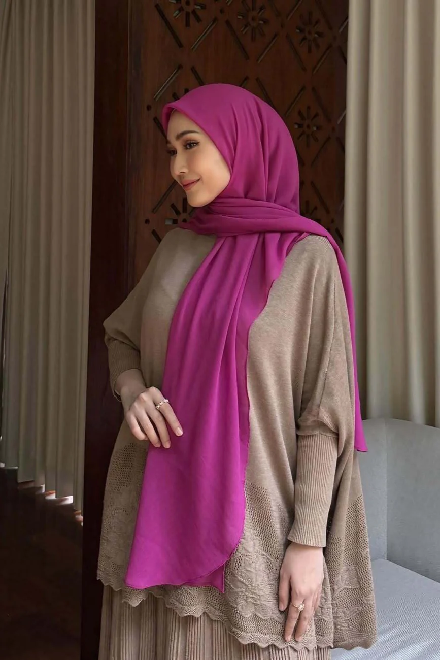 Hijab Square Oval Shawl - Hijab Pashmina Bahan Voal - Image 14