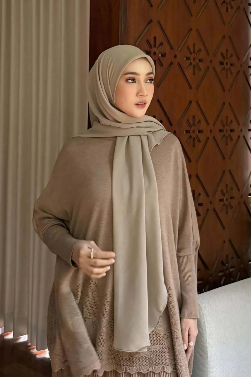 Hijab Square Oval Shawl - Hijab Pashmina Bahan Voal - Image 19