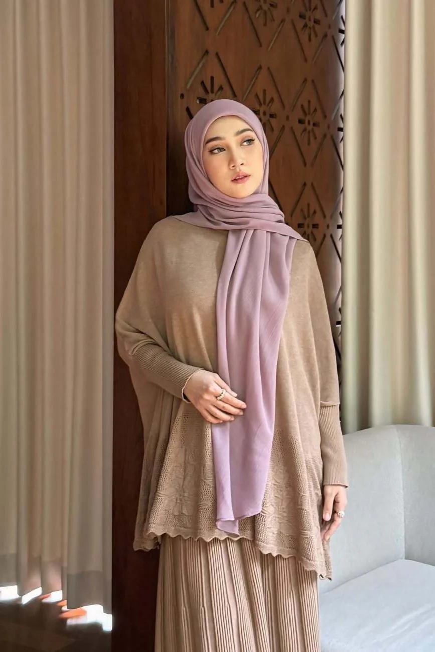 Hijab Square Oval Shawl - Hijab Pashmina Bahan Voal - Image 3