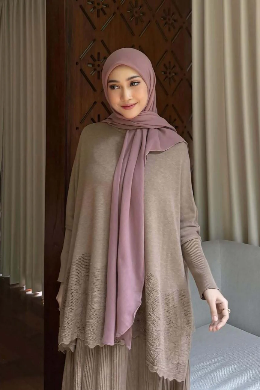 Hijab Square Oval Shawl - Hijab Pashmina Bahan Voal - Image 7