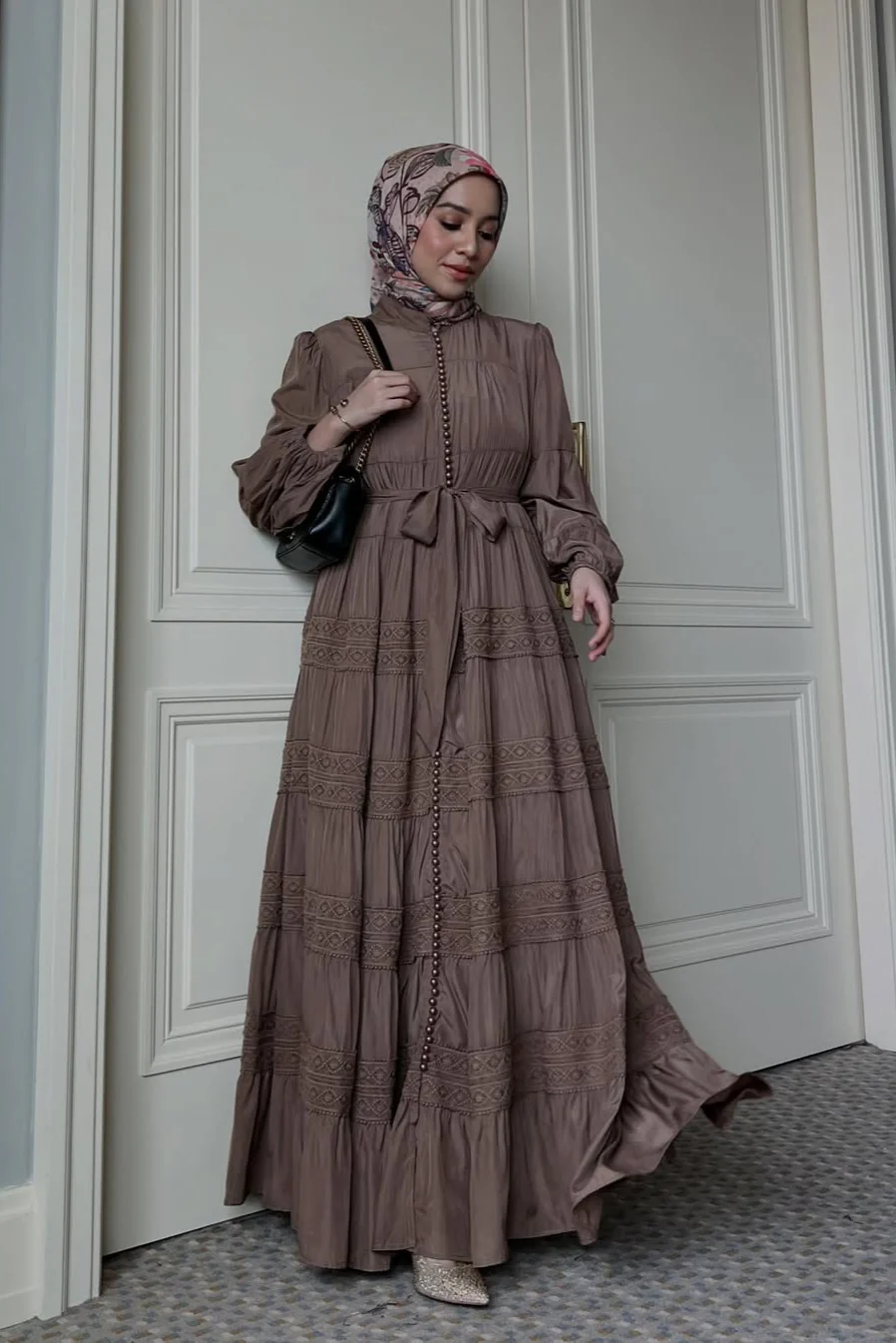 Naomi Dress - Dress lengan Panjang Seribu Kancing Cantik - Image 5