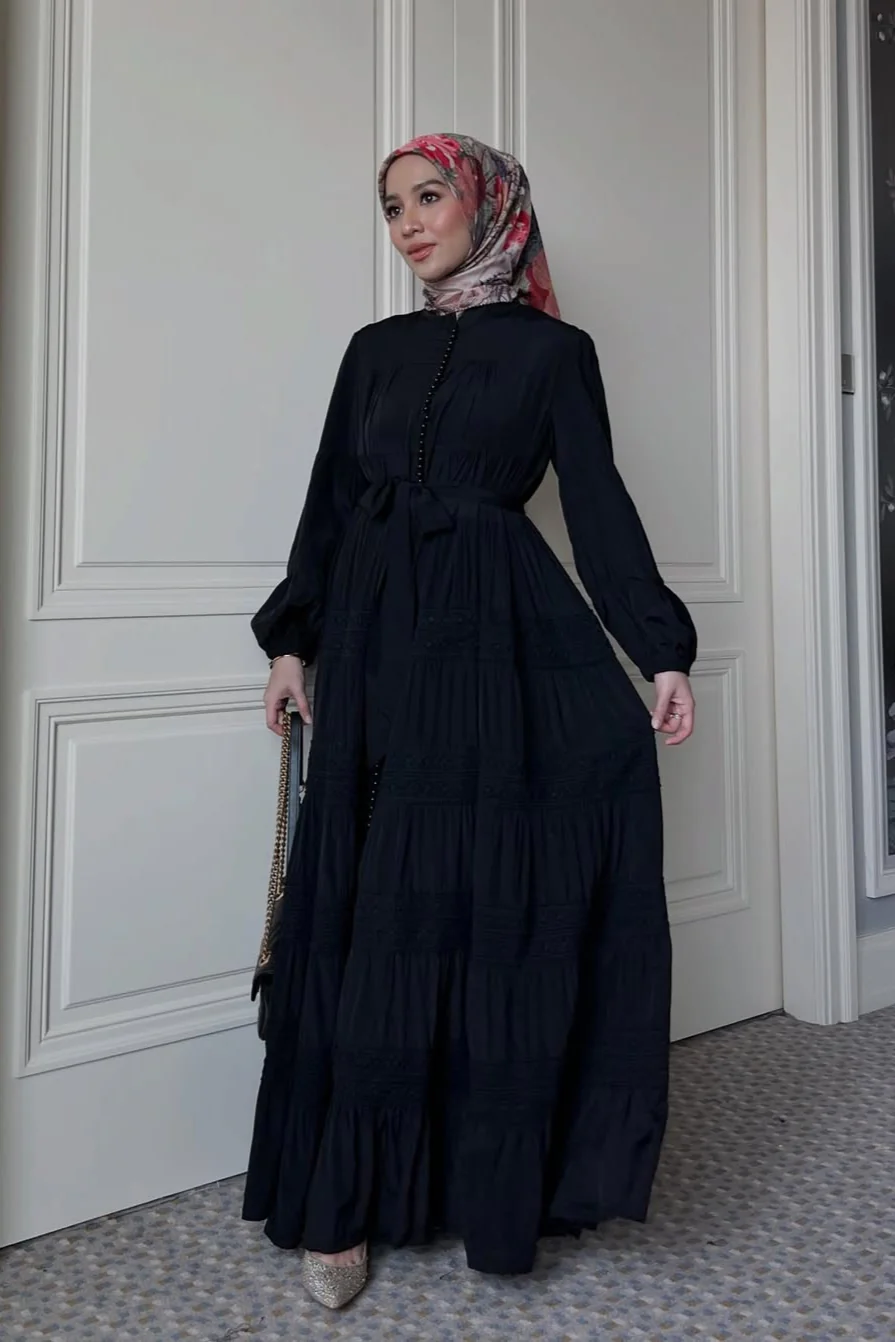 Naomi Dress - Dress lengan Panjang Seribu Kancing Cantik - Image 7