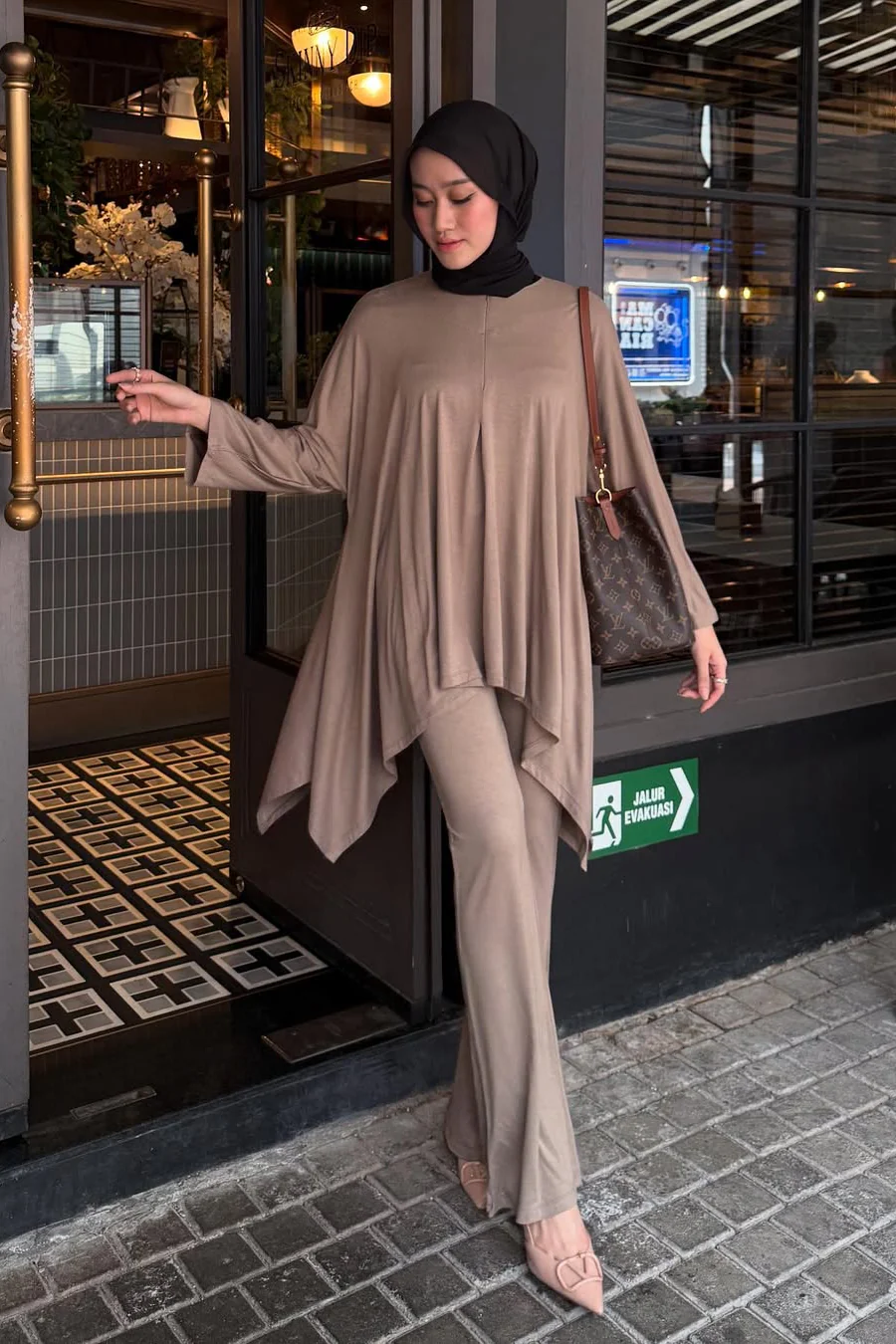 [DEFECT] - Sea Set - Setelan Atasan Bawahan Bahan Cotton Rayon Spandex Import - Image 4