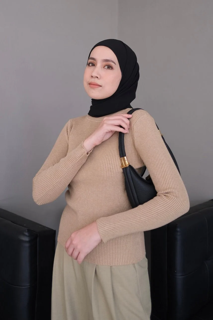 [DEFECT] - Inner Knit Plain - Dalaman Atasan Wanita Bahan Rajut - Image 11
