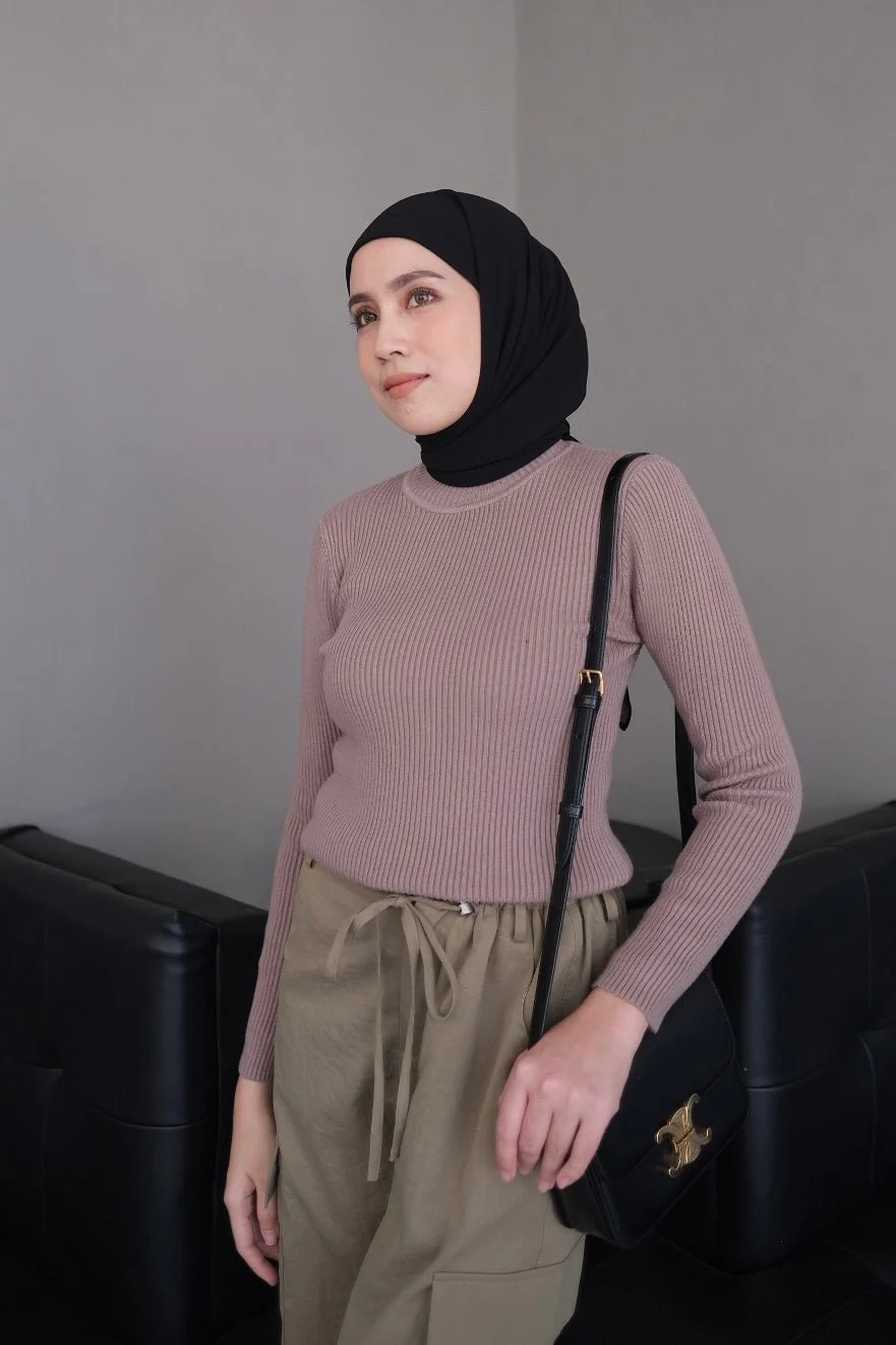 [DEFECT] - Inner Knit Plain - Dalaman Atasan Wanita Bahan Rajut - Image 12