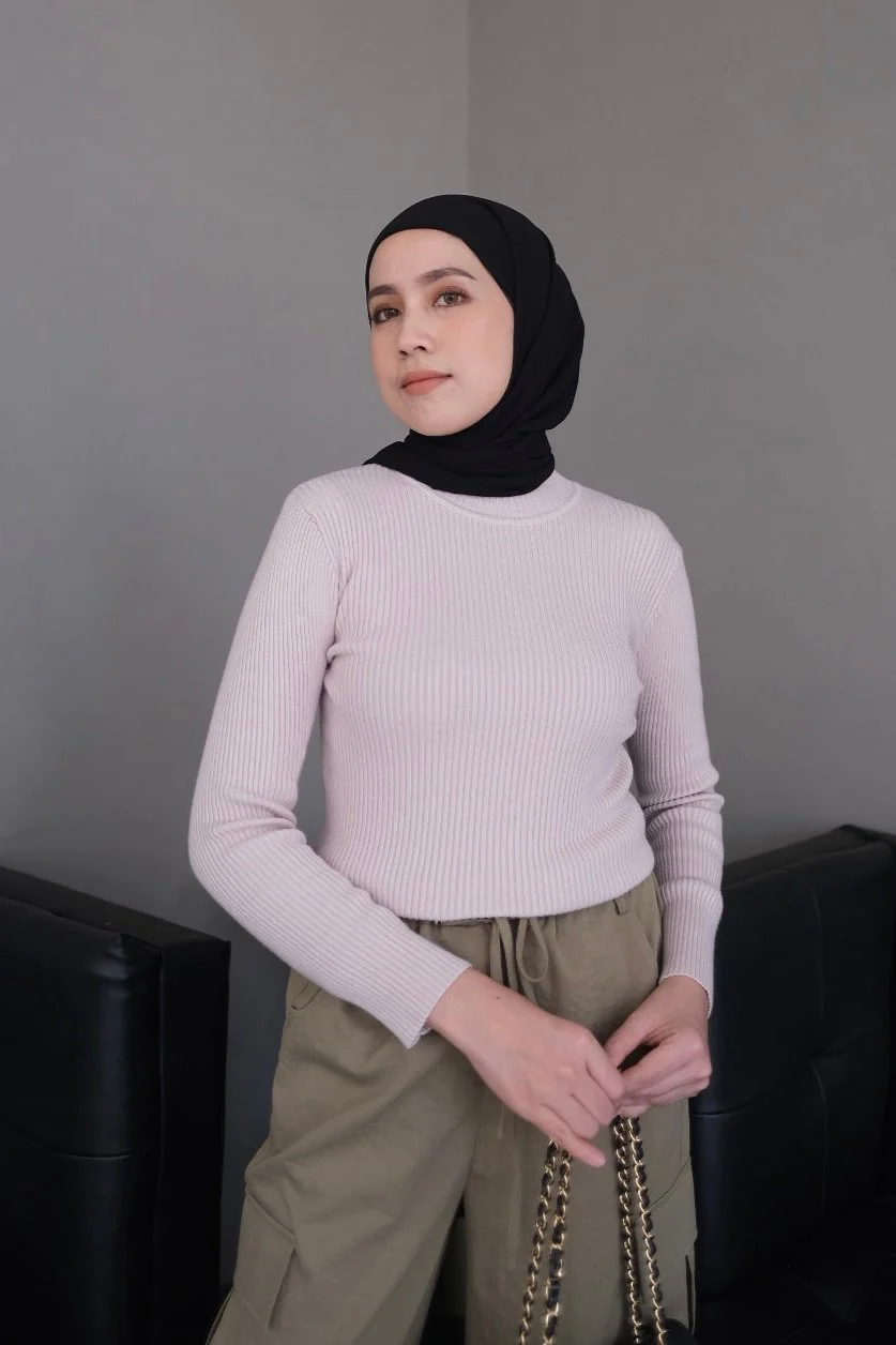 [DEFECT] - Inner Knit Plain - Dalaman Atasan Wanita Bahan Rajut - Image 13