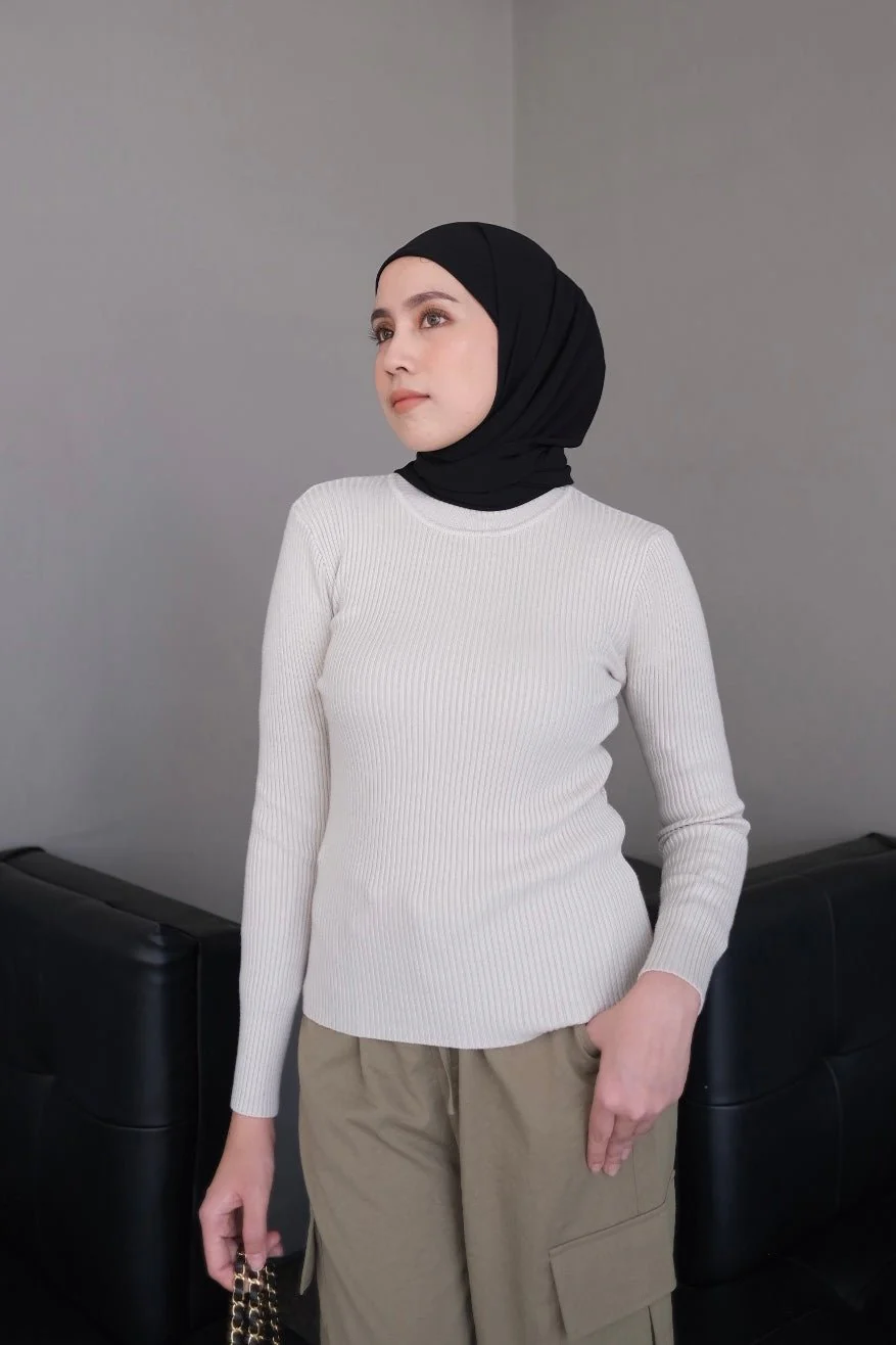 [DEFECT] - Inner Knit Plain - Dalaman Atasan Wanita Bahan Rajut - Image 7