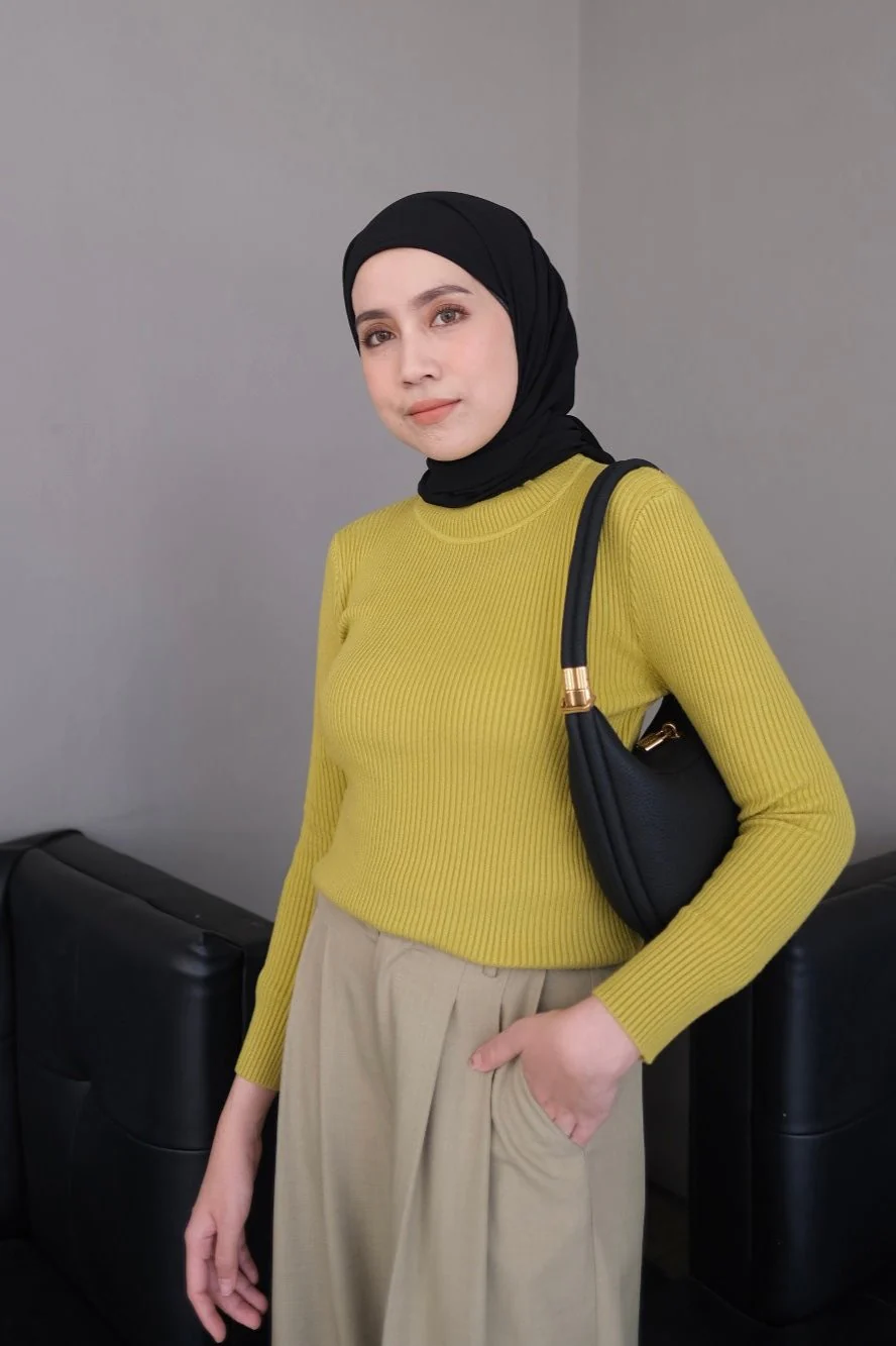 [DEFECT] - Inner Knit Plain - Dalaman Atasan Wanita Bahan Rajut - Image 8