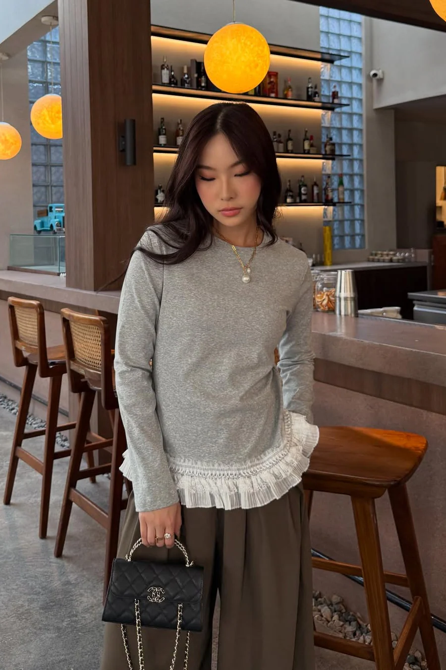 Itzy T-shirt - Atasan Wanita Ruffle Bahan Cotton Stretch Premium - Image 6