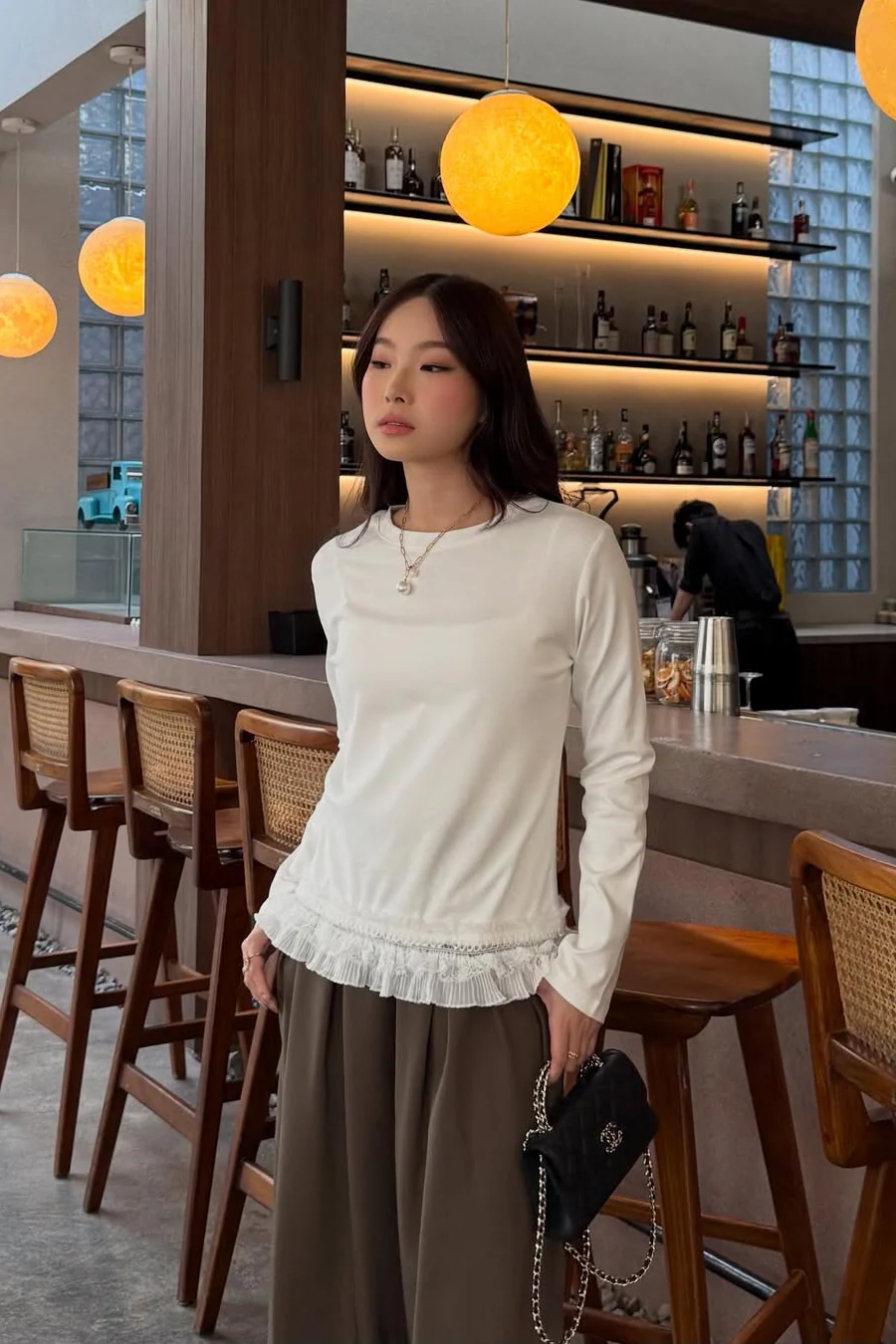 Itzy T-shirt - Atasan Wanita Ruffle Bahan Cotton Stretch Premium - Image 7