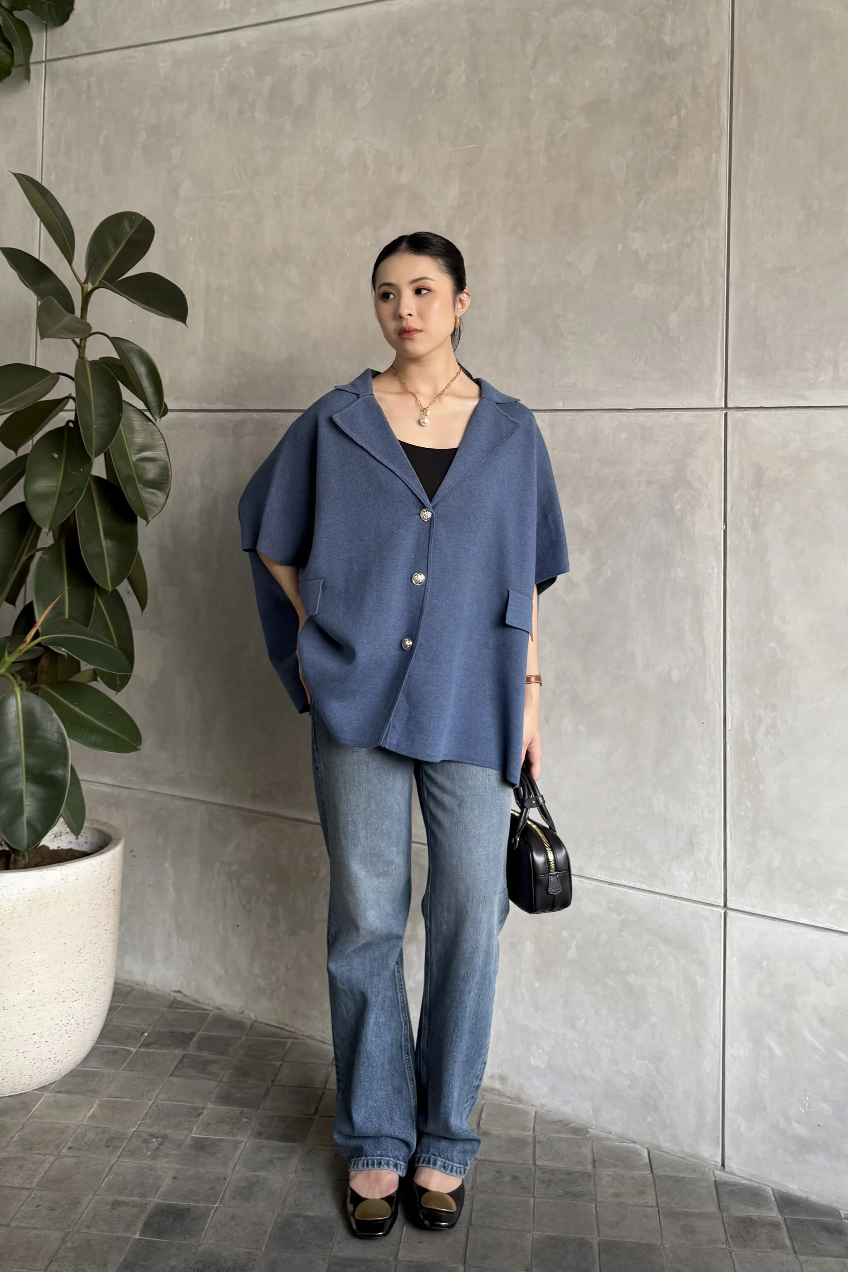 Kenzo Vest - Outer Wanita Casual Knit Cotton Premium - Image 4