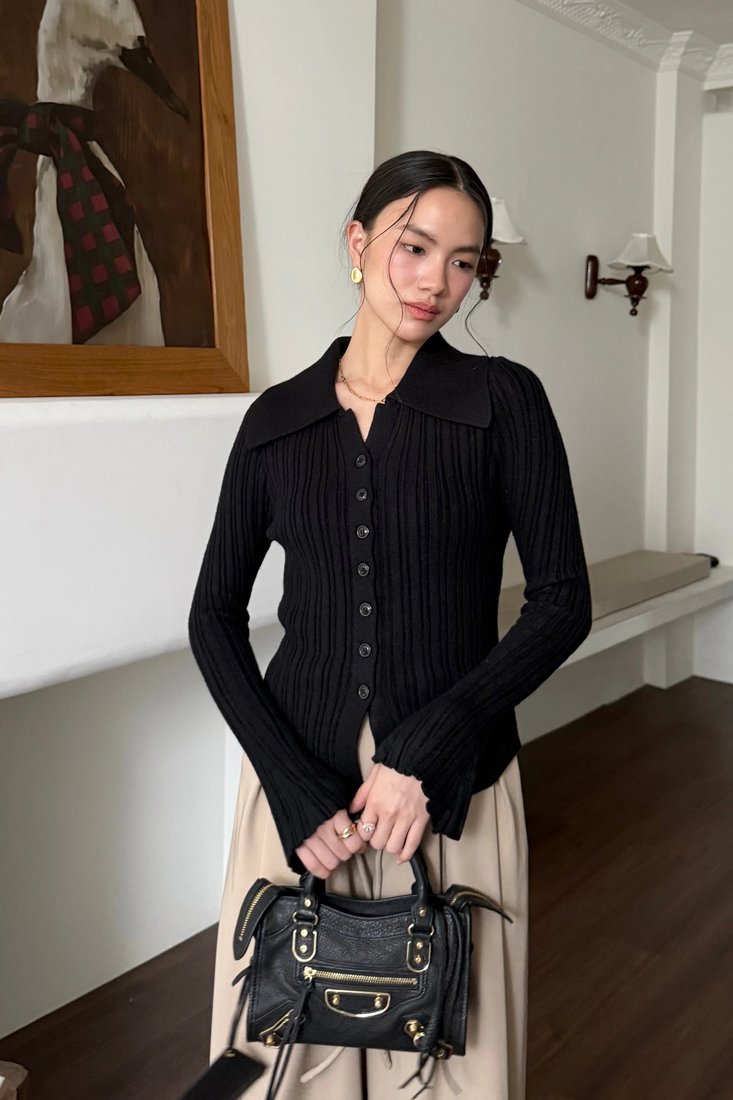 [DEFECT] - Kimi Sweater - Atasan Sweater Wanita Berkerah Trendy Bahan Knit - Image 3