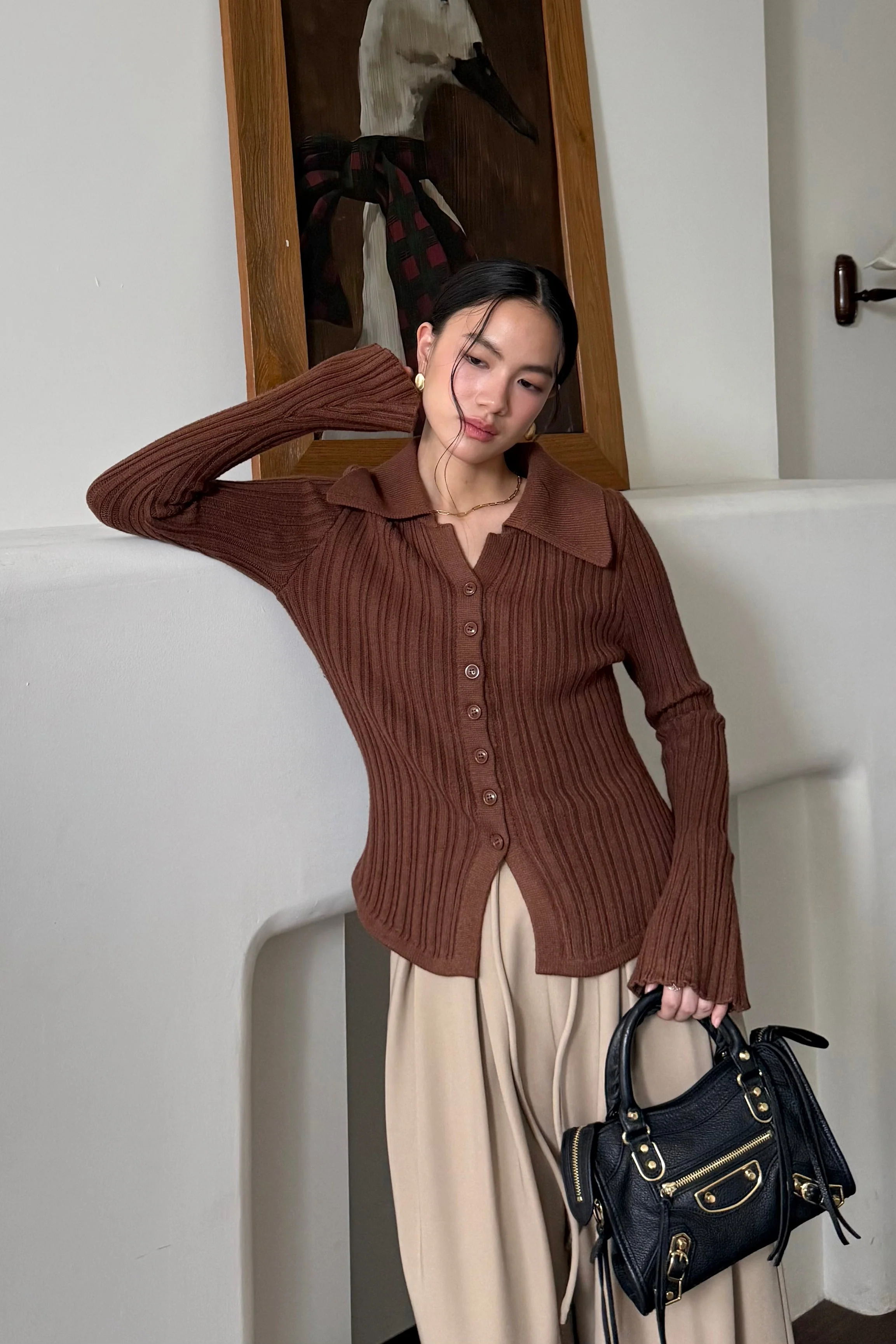 [DEFECT] - Kimi Sweater - Atasan Sweater Wanita Berkerah Trendy Bahan Knit - Image 5