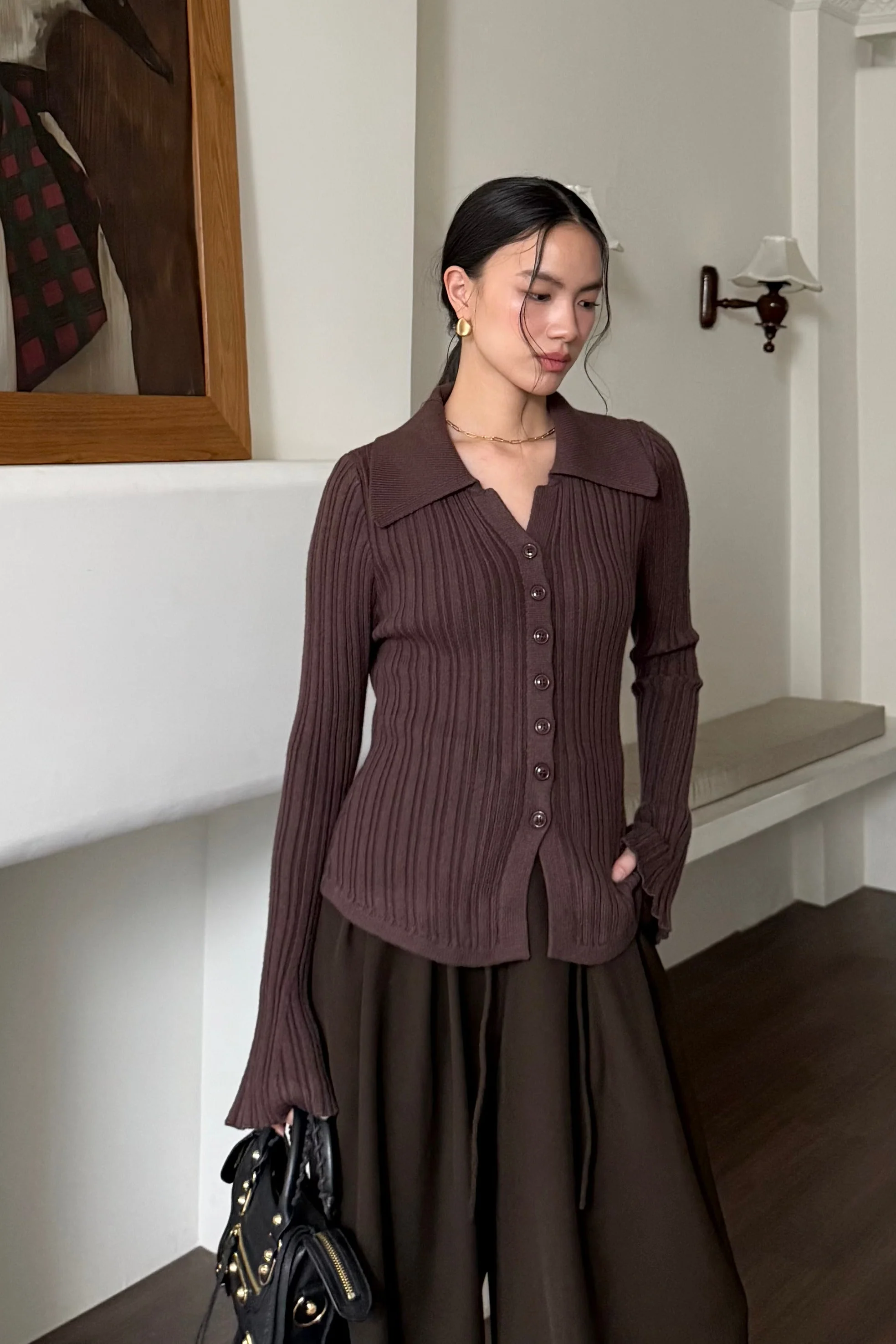 [DEFECT] - Kimi Sweater - Atasan Sweater Wanita Berkerah Trendy Bahan Knit - Image 6