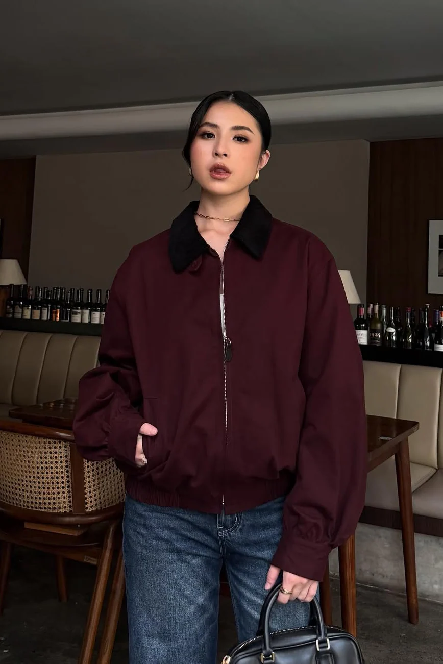 Loe Jacket -  Atasan Wanita Berkerah Trendy Bahan Cotton Drill - Image 4