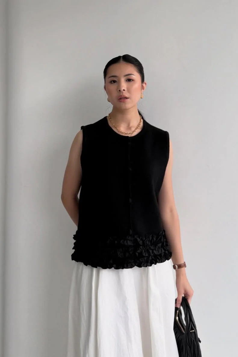 [DEFECT] - Megan Vest - Rompi Rajut Wanita Bahan Knit Premium - Image 3