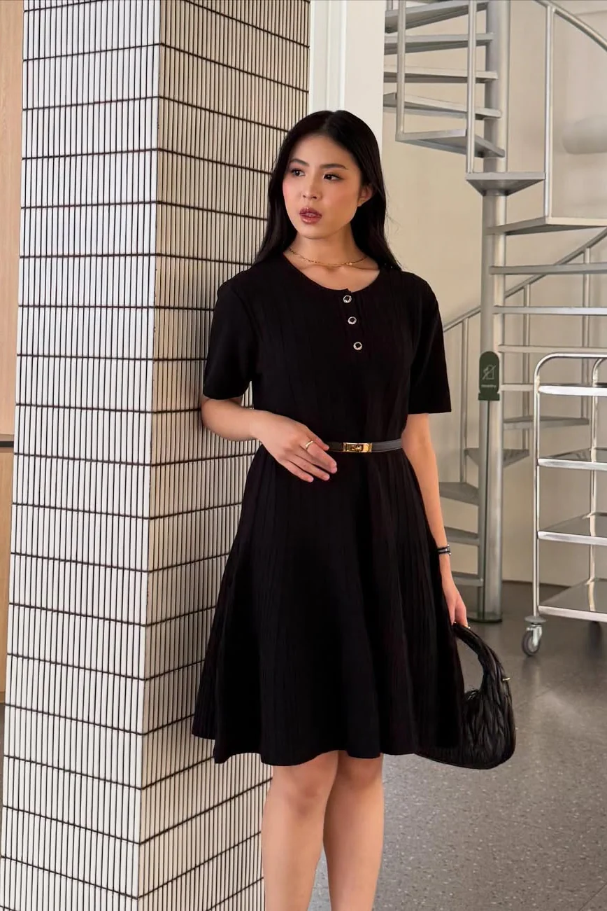 Porse Short Blouse - Blouse Lengan Pendek Wanita Bahan Cotton Knit - Image 3