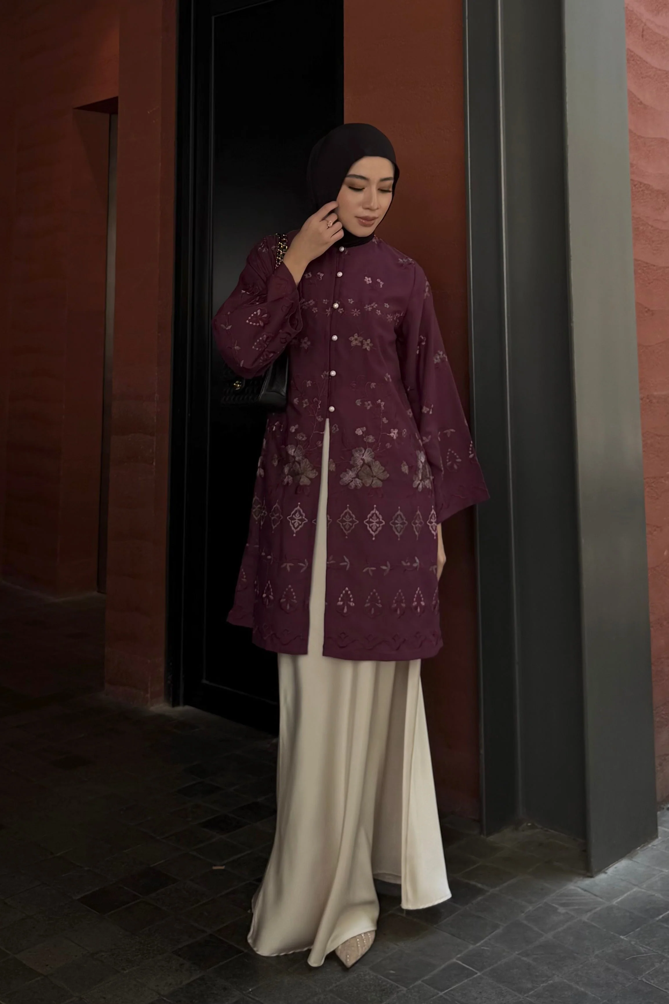 Rayana Tunic Series - Long Tunik Wanita Elegan Dan Mewah Bahan Cotton Spesial Hari Raya - Image 16