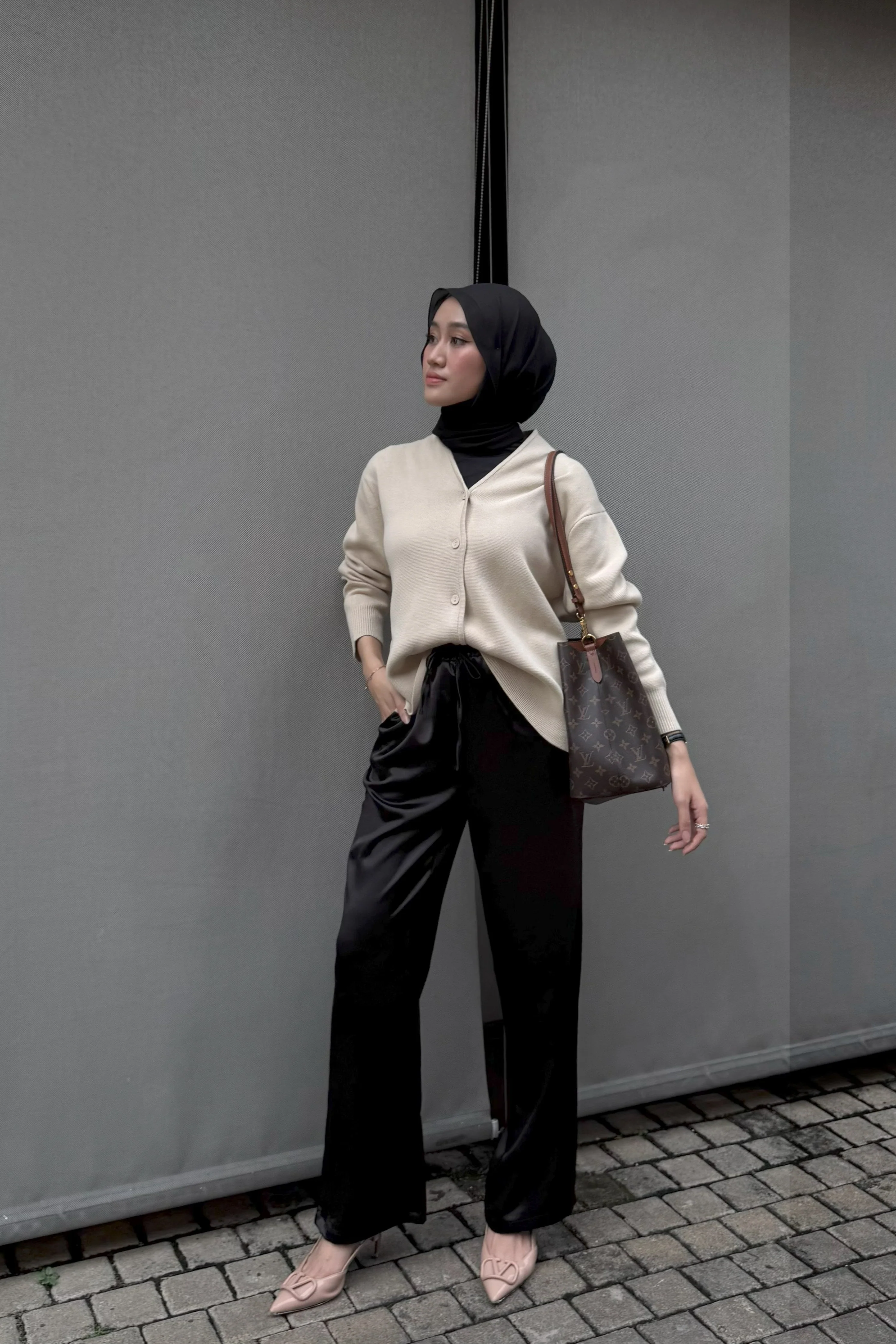 [DEFECT] - Straight Saten Pants - Bawahan Wanita Bahan Saten Premium Import - Image 3