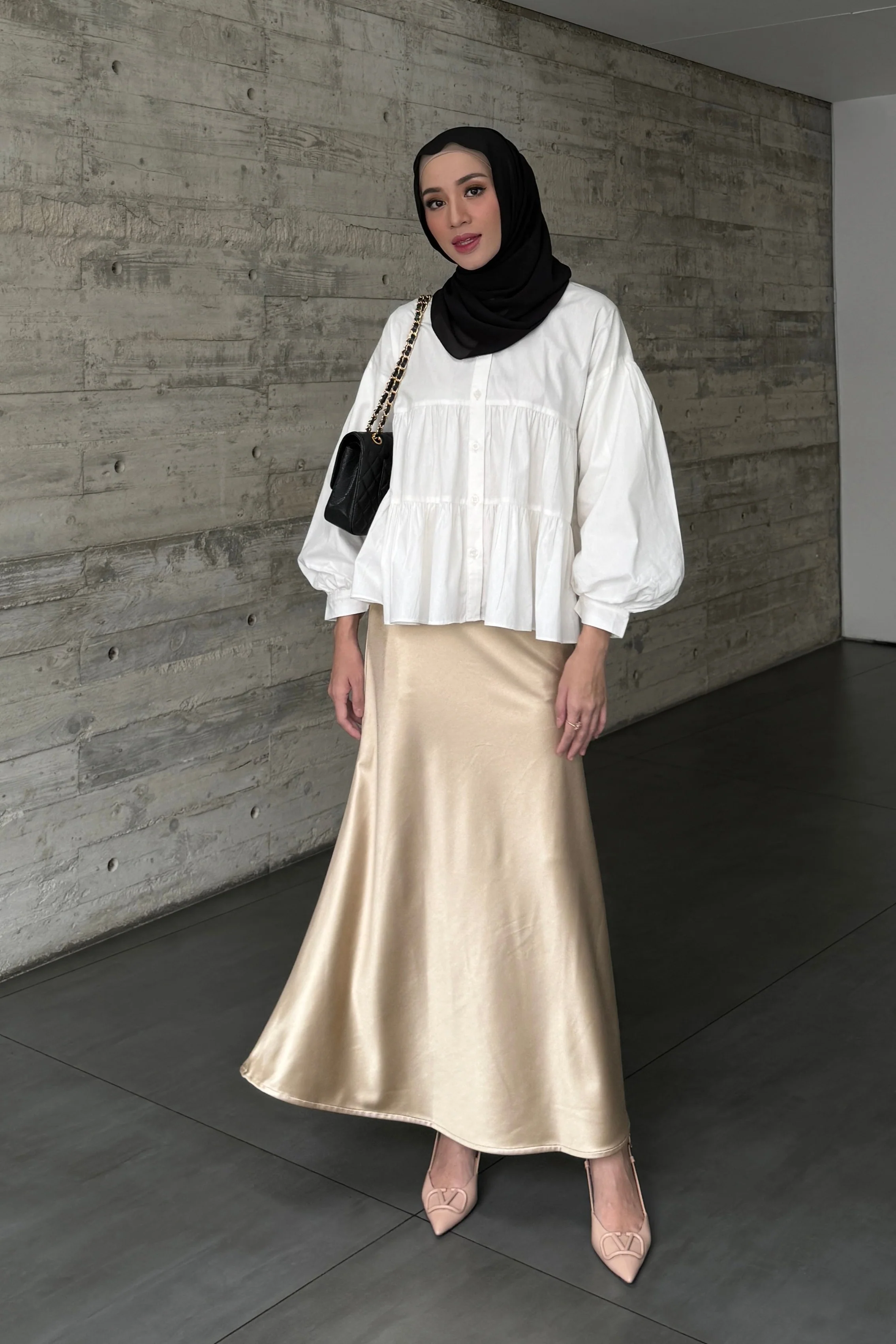 [DEFECT] - Vaia Skirt - Rok Wanita Panjang Shimmer Model Duyung - Image 3