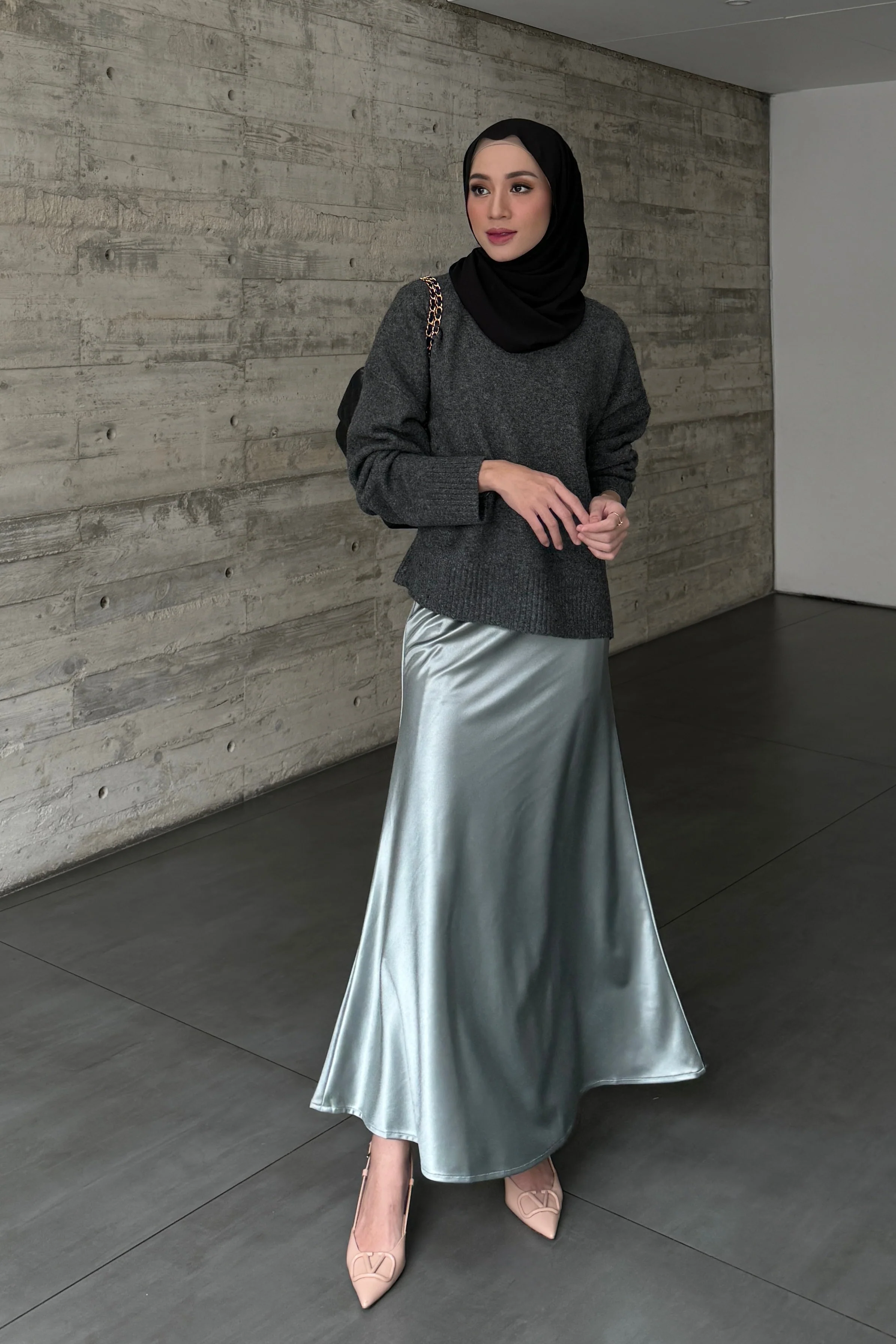 [DEFECT] - Vaia Skirt - Rok Wanita Panjang Shimmer Model Duyung - Image 8